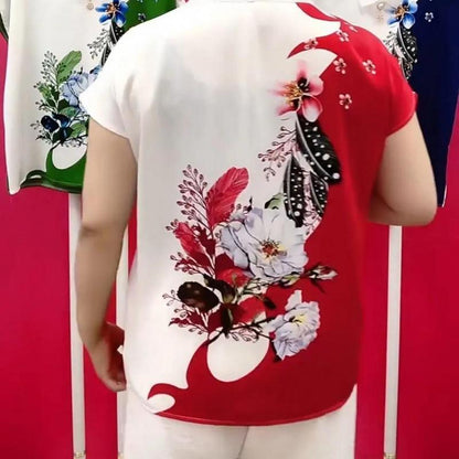 Blusa de gasa para mujer tallas grandes