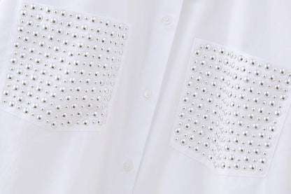 Camisa MEGAN con bolsillo decorativo