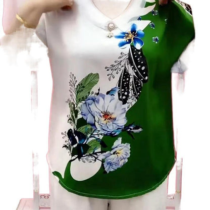 Blusa de gasa para mujer tallas grandes