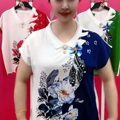 Blusa de gasa para mujer tallas grandes